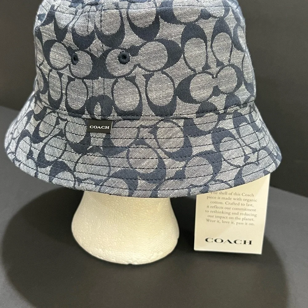Coach Blue Patterned Men's Hat - Picture 7 of 10